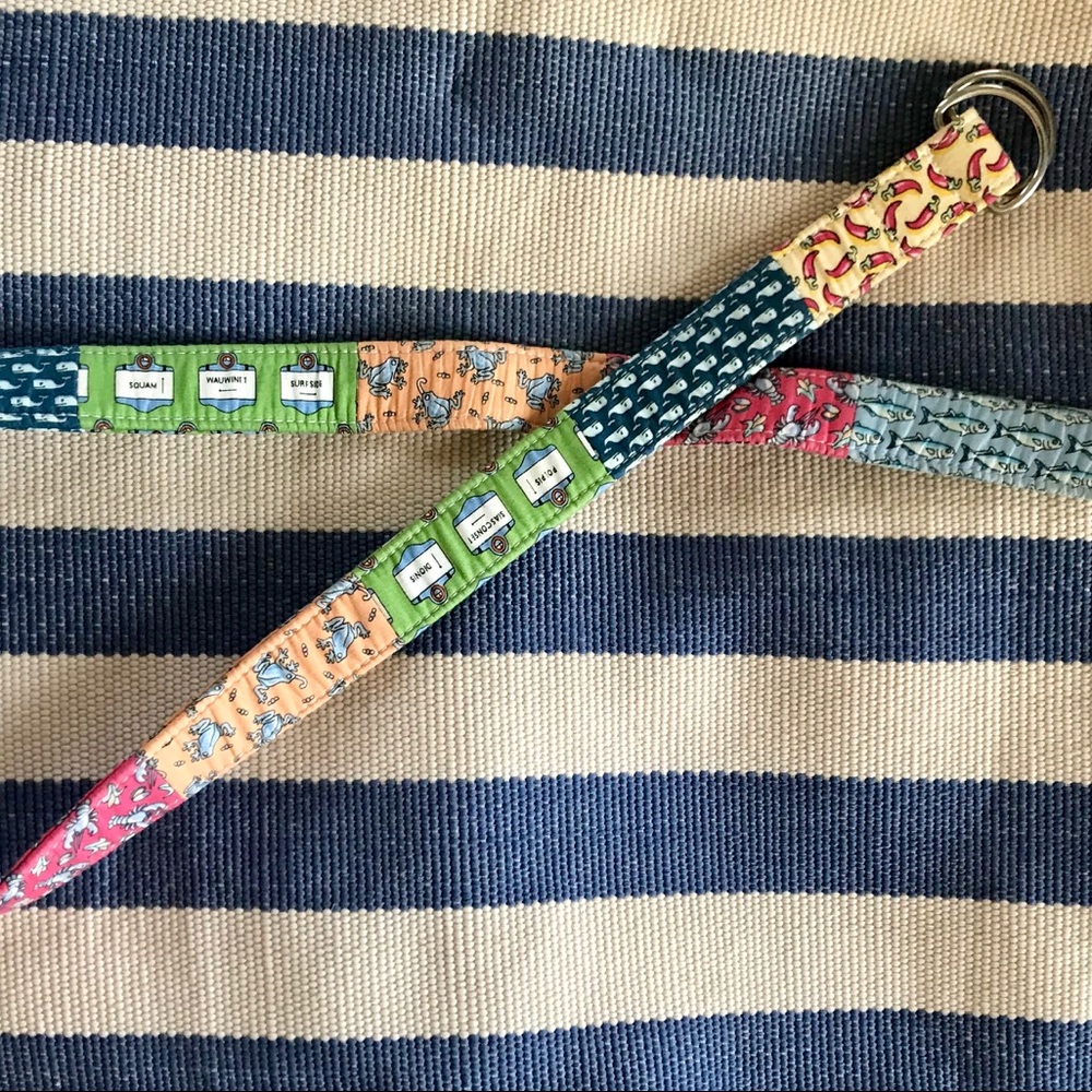 Multi image Vineyard Vines D Ring Belt Kids XL